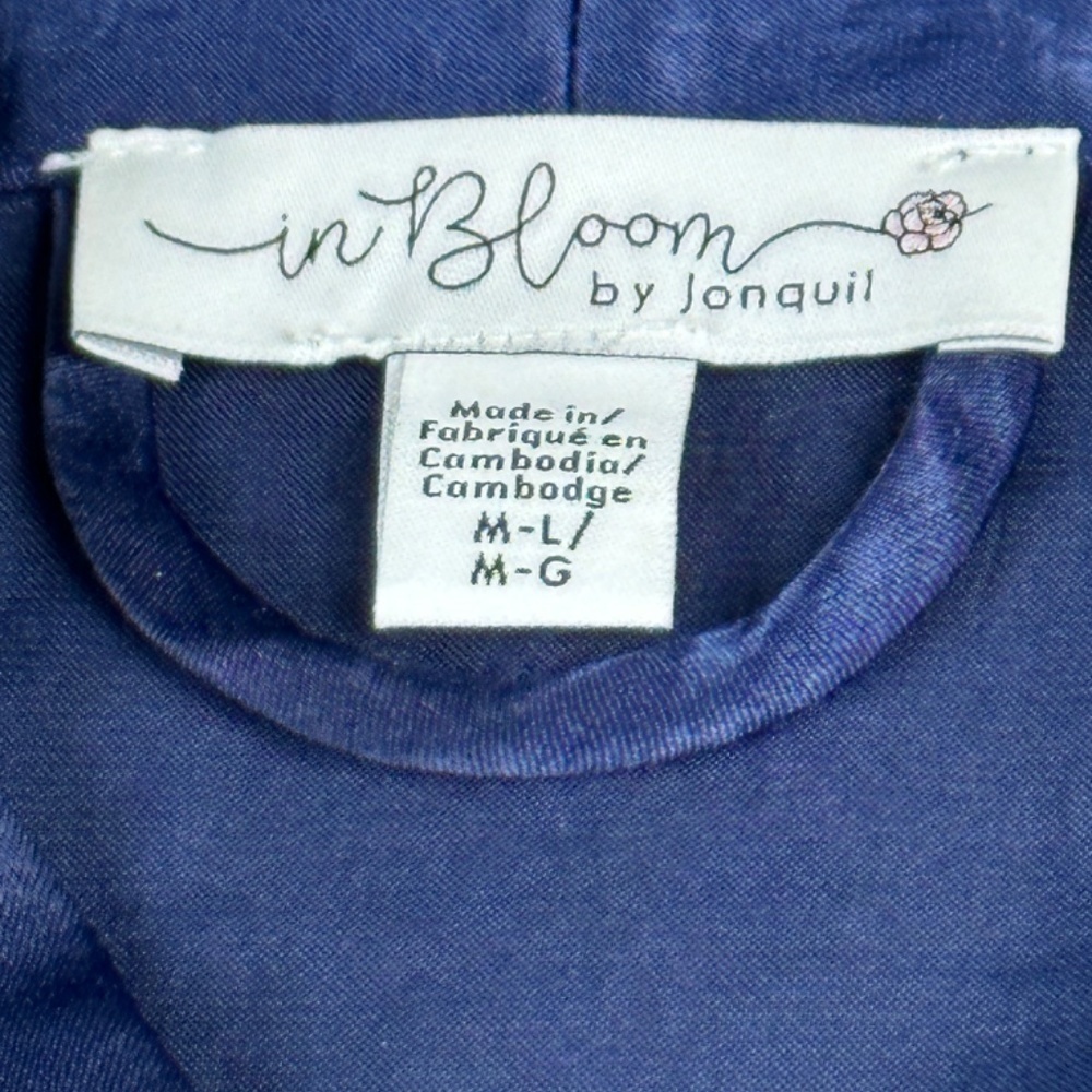 In Bloom Sleep Robe Navy Blue Size M-L - Picture 5 of 6